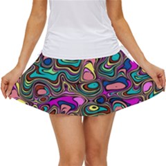 Bending Rotate Distort Waves Women s Skort by Ravend