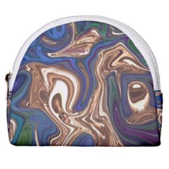 Pattern Psychedelic Hippie Abstract Horseshoe Style Canvas Pouch by Ravend