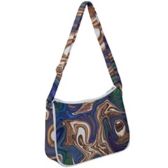 Pattern Psychedelic Hippie Abstract Zip Up Shoulder Bag