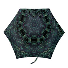Background Pattern Mushrooms Mini Folding Umbrellas by Ravend