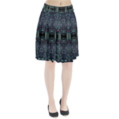 Background Pattern Mushrooms Pleated Skirt