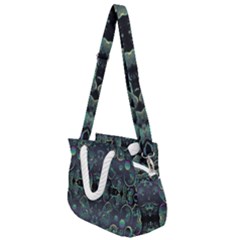 Background Pattern Mushrooms Rope Handles Shoulder Strap Bag