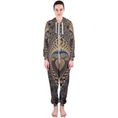 Fractal Spiral Infinite Psychedelic Hooded Jumpsuit (ladies)