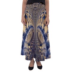 Fractal Spiral Infinite Psychedelic Flared Maxi Skirt