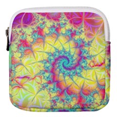 Fractal Spiral Abstract Background Mini Square Pouch