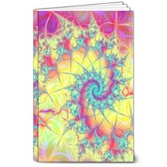 Fractal Spiral Abstract Background 8  X 10  Softcover Notebook