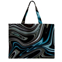 Abstract Waves Background Wallpaper Zipper Mini Tote Bag