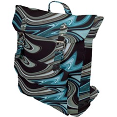 Abstract Waves Background Wallpaper Buckle Up Backpack