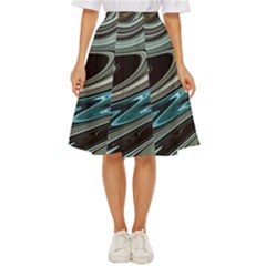 Abstract Waves Background Wallpaper Classic Short Skirt by Ravend