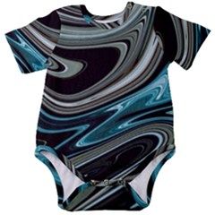 Abstract Waves Background Wallpaper Baby Short Sleeve Bodysuit