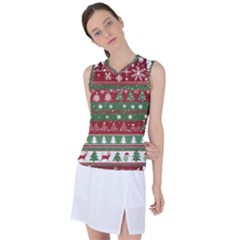 Christmas Decoration Winter Xmas Pattern Women s Sleeveless Sports Top by Vaneshop