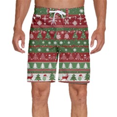 Christmas Decoration Winter Xmas Pattern Men s Beach Shorts