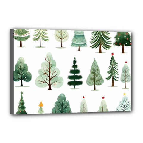 Christmas Trees Canvas 18  x 12  (Stretched)