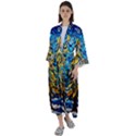 Stained Glass Winter Maxi Satin Kimono View1