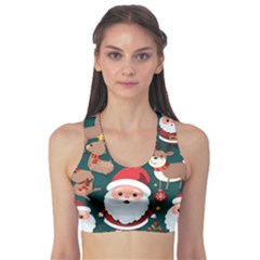 Christmas Santa Claus Fitness Sports Bra