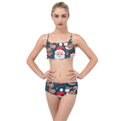 Christmas Santa Claus Layered Top Bikini Set by Vaneshop