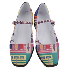 Abstract Shapes Colors Gradient Women s Mary Jane Shoes by Vaneshop