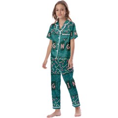 Advent Christmas Time Pre Christmas Time Kids  Satin Short Sleeve Pajamas Set by Vaneshop