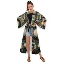 Illustrations Technology Robot Internet Processor Maxi Kimono by Vaneshop