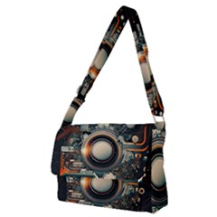 Illustrations Technology Robot Internet Processor Full Print Messenger Bag (m) by Vaneshop