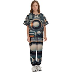 Illustrations Technology Robot Internet Processor Kids  T-shirt And Pants Sports Set by Vaneshop