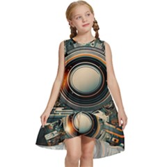 Illustrations Technology Robot Internet Processor Kids  Frill Swing Dress by Vaneshop