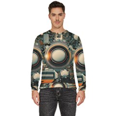 Illustrations Technology Robot Internet Processor Men s Fleece Sweatshirt by Vaneshop