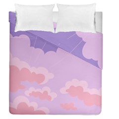 Sky Nature Sunset Clouds Space Fantasy Sunrise Duvet Cover Double Side (queen Size) by Vaneshop