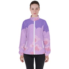 Sky Nature Sunset Clouds Space Fantasy Sunrise Women s High Neck Windbreaker by Vaneshop