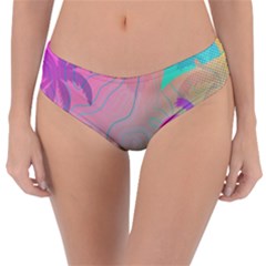 Palm Trees Leaves Plants Tropical Wreath Reversible Classic Bikini Bottoms by Vaneshop