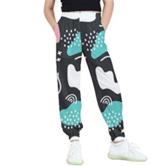 Art Pattern Design Background Print Kids  Joggers by Vaneshop