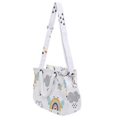 Art Pattern Design Wallpaper Background Print Rope Handles Shoulder Strap Bag