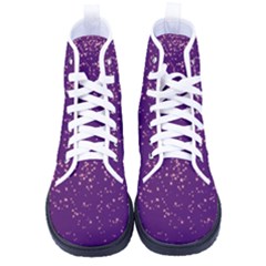 Purple Glittery Backdrop Scrapbooking Sparkle Men s High-top Canvas Sneakers by Vaneshop