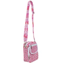 Valentine Romantic Love Watercolor Pink Pattern Texture Shoulder Strap Belt Bag