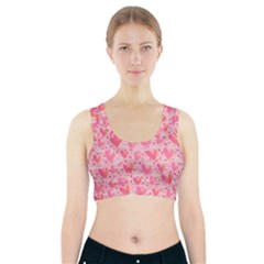 Valentine Romantic Love Watercolor Pink Pattern Texture Sports Bra With Pocket by Vaneshop