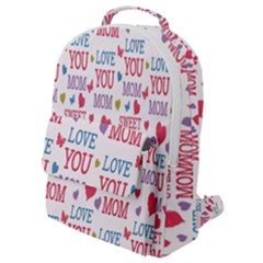 Love Mom Happy Mothers Day I Love Mom Graphic Flap Pocket Backpack (small) by Vaneshop