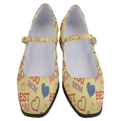 Love Mom Happy Mothers Day I Love Mom Graphic Pattern Women s Mary Jane Shoes by Vaneshop