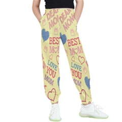 Love Mom Happy Mothers Day I Love Mom Graphic Pattern Kids  Joggers by Vaneshop