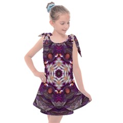 Rosette Kaleidoscope Mosaic Abstract Background Art Kids  Tie Up Tunic Dress by Vaneshop