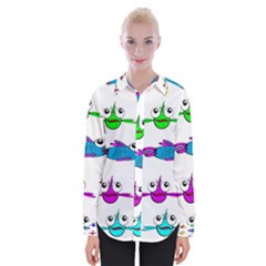 Fish Swim Cartoon Funnycute Womens Long Sleeve Shirt