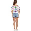 Fish Swim Cartoon Funnycute Button up blouse View4