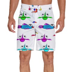 Fish Swim Cartoon Funnycute Men s Beach Shorts