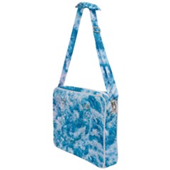 Blue Ocean Wave Texture Cross Body Office Bag by Jack14