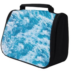 Blue Ocean Wave Texture Full Print Travel Pouch (Big)