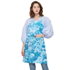 Blue Ocean Wave Texture Pocket Apron by Jack14