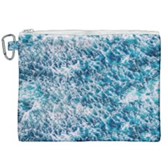 Summer Blue Ocean Wave Canvas Cosmetic Bag (xxl) by Jack14