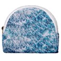 Summer Blue Ocean Wave Horseshoe Style Canvas Pouch View1