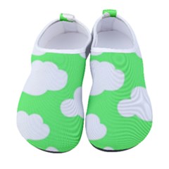 Cute Clouds Green Neon Kids  Sock-style Water Shoes by ConteMonfrey
