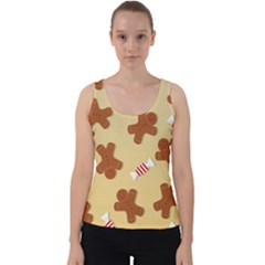 Gingerbread Christmas Time Velvet Tank Top