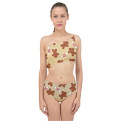 Gingerbread Christmas Time Spliced Up Two Piece Swimsuit